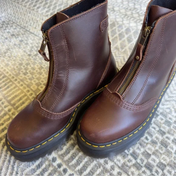 Dr. Marten Jetta Zip Platform Ankle Boots - Picture 7 of 9